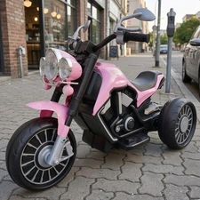 Детский мотоцикл M 6328EL-8 розовый Harley-Davidson